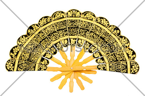 Fan with arabic isolated on the white