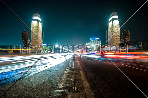 Long shot for Qasr Al Nile Bridge at Night