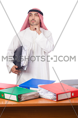 Arab man working in the office