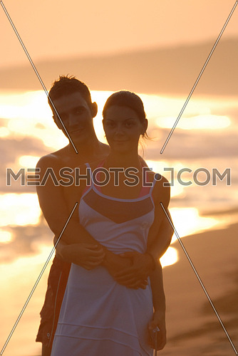 Romantic couple by the beach