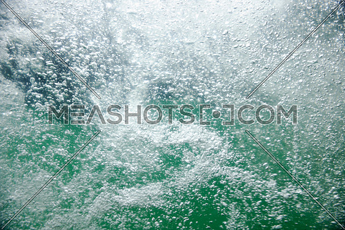 fresh water bubbles splash with green background