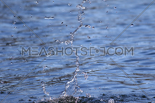Blue water splash background