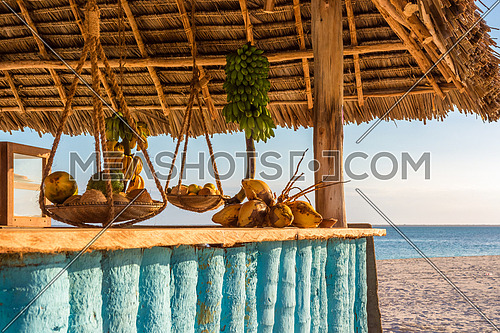 Typical beach bar at Zanzibar