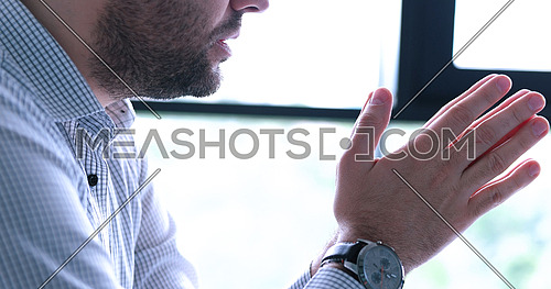 portrait of young businessman at startup office