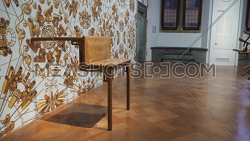 an abstract wooden piece in Exposition Ai Weiwei Florence Palazzo Strozzi on 28 October 2016