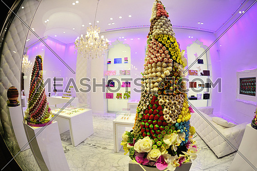 luxury decorated candysweets  store in shopping mall