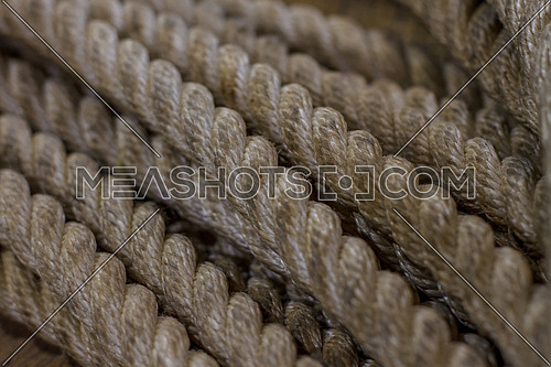 Strands of Old Strong marine beige rope