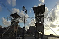 Stanly Bridge in alexandria Egypt during sunset on 24 october 2016