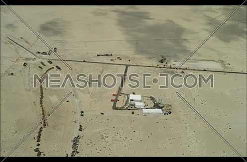 Arial shot fly over a Factory at Suez at day