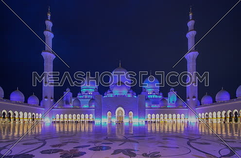 Sheikh Zayed Mosque Timelapse by night