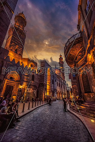 Al-Moez Street at sunset in the winter of Qahri It is worth mentioning that Al-Moez Street is one of the oldest streets of Fatimid Cairo, Its oldest