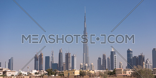 DUBAI UAE 31 JANUARY 2017 Panorama Dubai city. City centre, skyscrapers Sheikh Zayed Road. united arab emirates