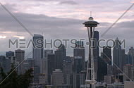 Windy Seattle skyline - time lapse