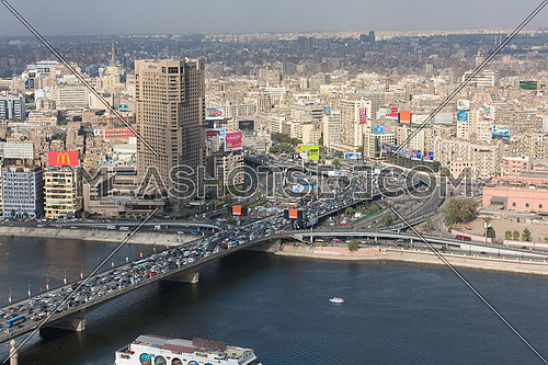 cairo downtown traffic jam in rush hour