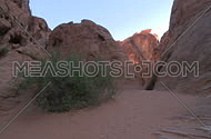 A slow pan view of the southern Nevada desert in and around the valley of fire.