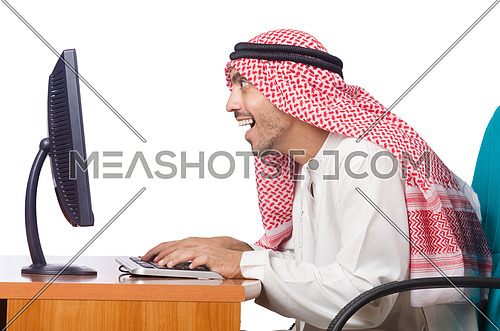 Arab man working in the office