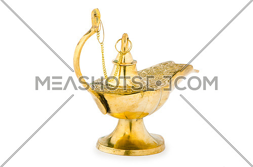 Ancient lamp isolated on the white