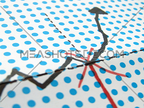 graph drawing on dotted background
