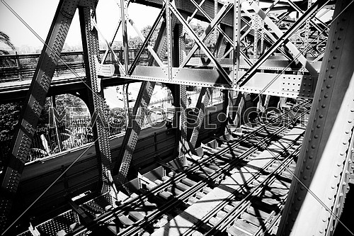 Vintage Cairo.. Black & white photoset from the bridge of Imbaba; the only railway bridge across the Nile in Cairo, was built in 1912 & 1924 in Egypt