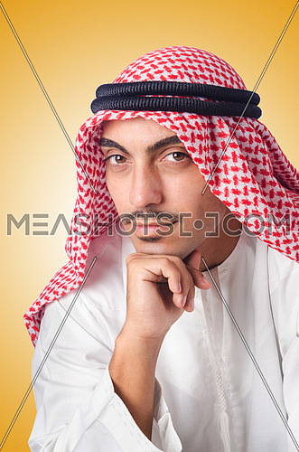 Young arab isolated on the white