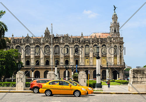 Famous Great Theatre building. Havana\'s old town is a UNESCO World Heritage Site. Havana, Cuba