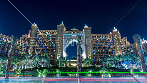 Dubai - JANUARY 8, 2015: Atlantis the Palm Hotel on January 8 in UAE, Dubai. Atlantis is luxury hotel in Dubai
