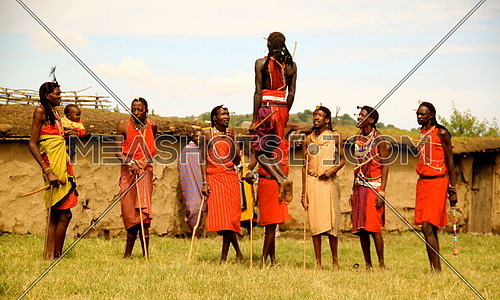 Massai Group In Kenya
