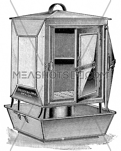 Steam sterilizer, vintage engraved illustration.