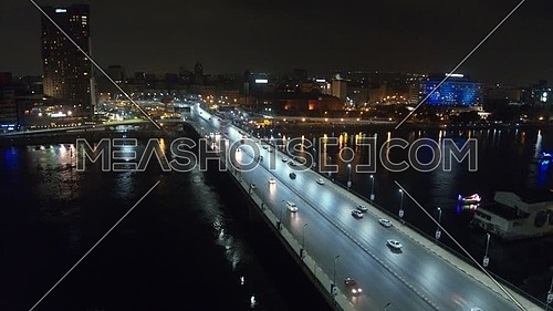 6 October Bridge over the Nile river at Night, shoot on DJI X5S