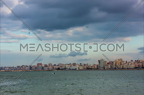 Fixed Panorama shot of Alexandria City showing Library of Alexandria 