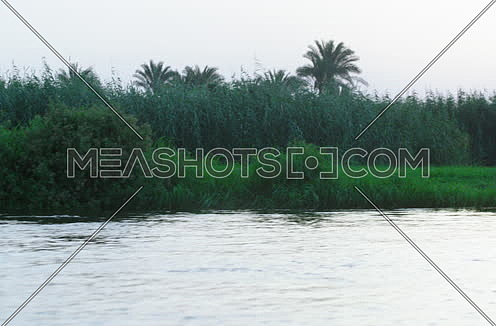 camera movement shot by the river nile and green islands
