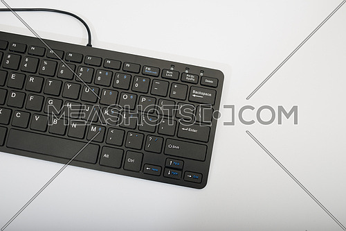 black keyboard isolated on white