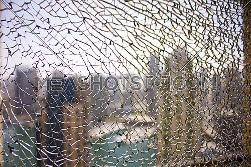 cracked glass window