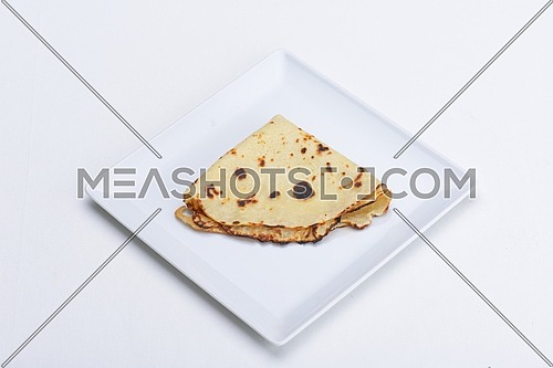 Pancakes with fresh strawberry jam closeup  isolated on whize background healthy organic food breakfast