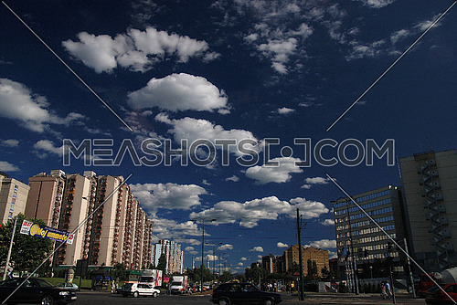 blue sky with dramatic clouds   (NIKON D80; 6.7.2007; 1/200 at f/7.1; ISO 100; white balance: Auto; focal length: 18 mm)