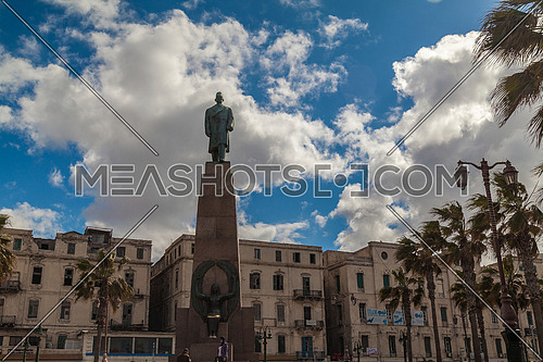 Long shot for Saad Zagloul Statue at Alexandria at Day