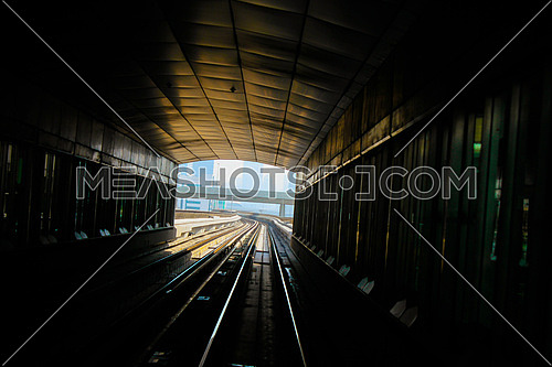 Dubai Metro POV going out of the station