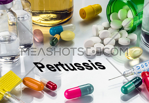 Pertussis, medicines as concept of ordinary treatment, conceptual image