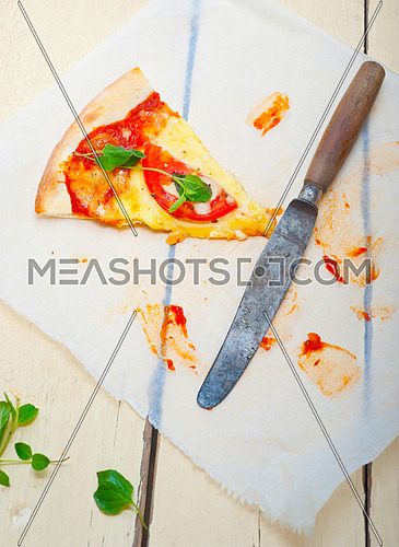Italian traditional pizza Margherita tomato mozzarella and basil