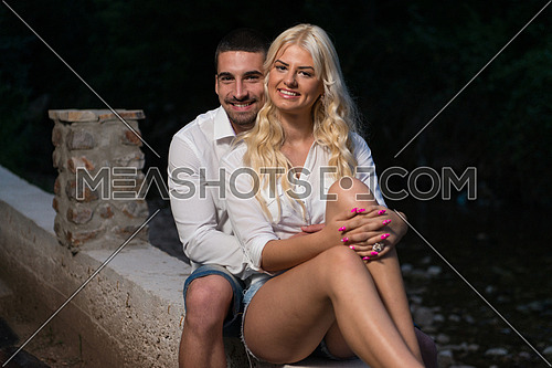 Young Couple In Love Outdoor - Stunning Sensual Outdoor Portrait Of Young Stylish Fashion Couple Posing In Summer In Field