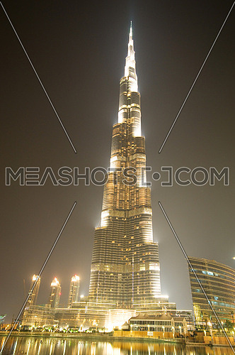 Tall skyscraper in the downtown of Dubai