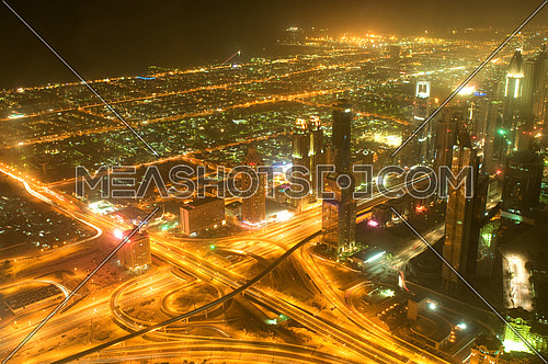 Down town of Dubai city from the top