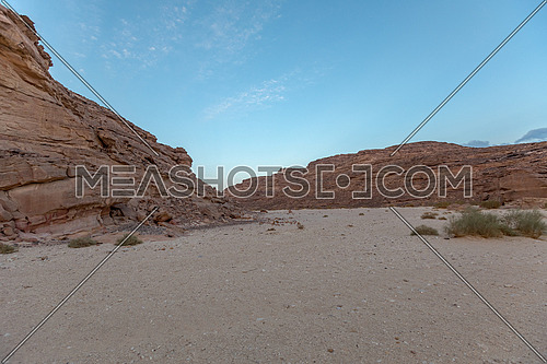 Long shot for Wadi Agarat in Sinai at dusk