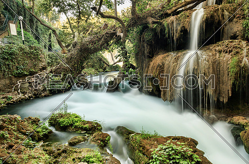 The beautiful Duden Waterfalls located near Antalya, Turkey. One of the most beautiful recreational spots in Turkey.