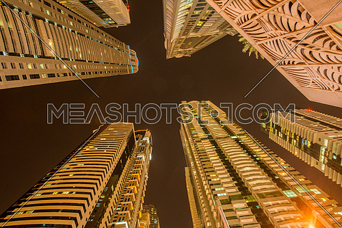 Tall residential buildings in Dubai