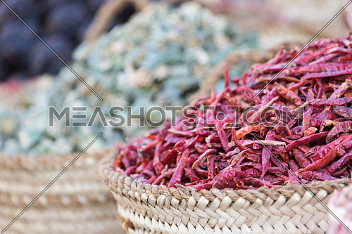 dry paprika sold in aswan market