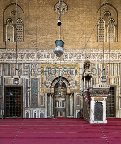 Interior of Sultan Hasan Mosque, Cairo, Egypt