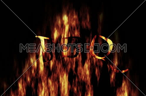 Fire Animation with letters that spells BBQ