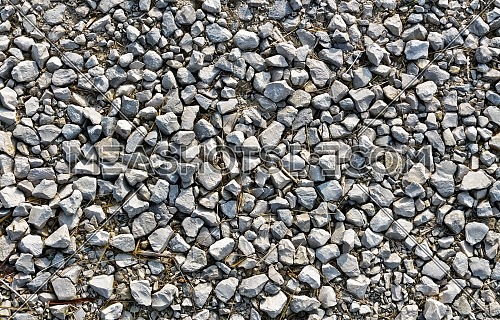 Stone pebbles for interior exterior decoration and industrial construction concept design.