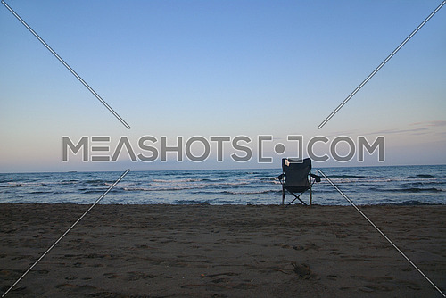 beach chair by the sea shore